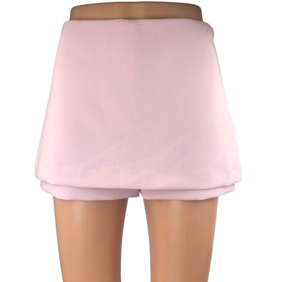 Zara Women's Pink High Waisted Side Zip Blogger A Line Mini Skirt Skort Size XS - Picture 1 of 4
